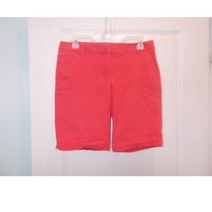 J.Crew Womens Size 8 Orange Bermuda Chino Shorts
